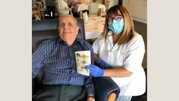 Greater Manchester care home Residents make cards